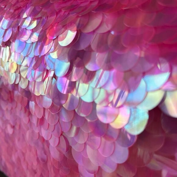 Vintage Silk Pink Beaded Sequin Prom Dress - Picture 9 of 10